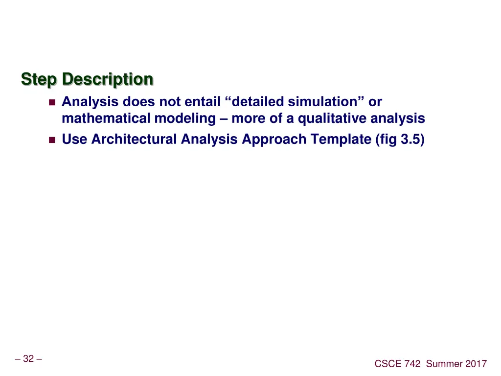 step description analysis does not entail