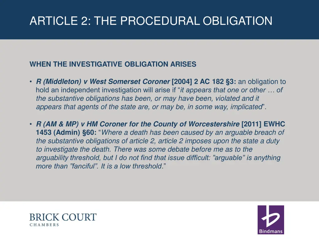 article 2 the procedural obligation 1