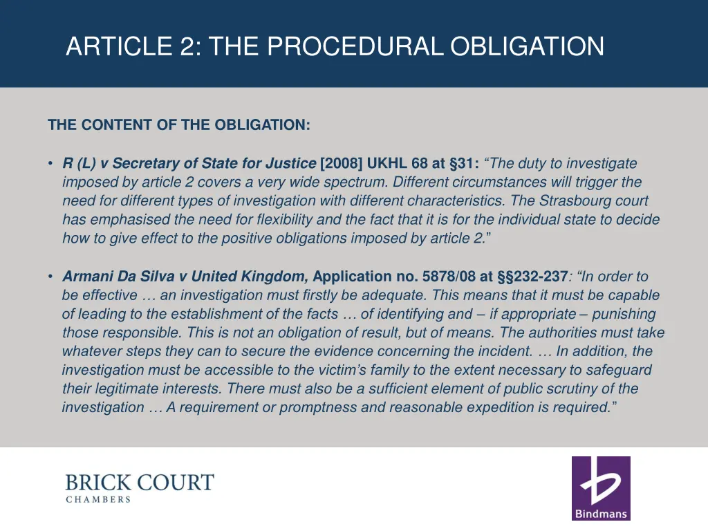 article 2 the procedural obligation 2