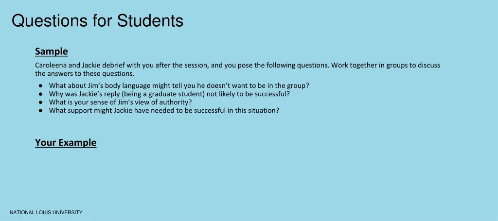 questions for students