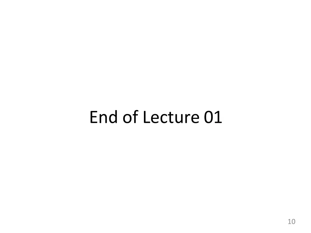 end of lecture01