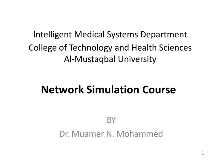 intelligent medical systems department college