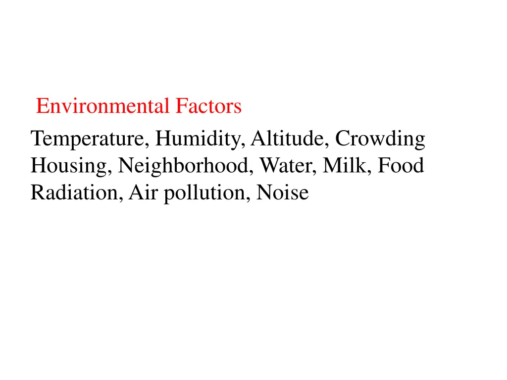 environmental factors temperature humidity