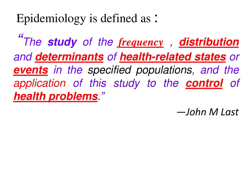 epidemiology is defined as the study