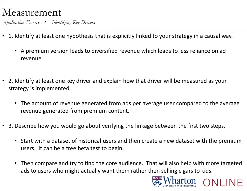 measurement application exercise 4 identifying
