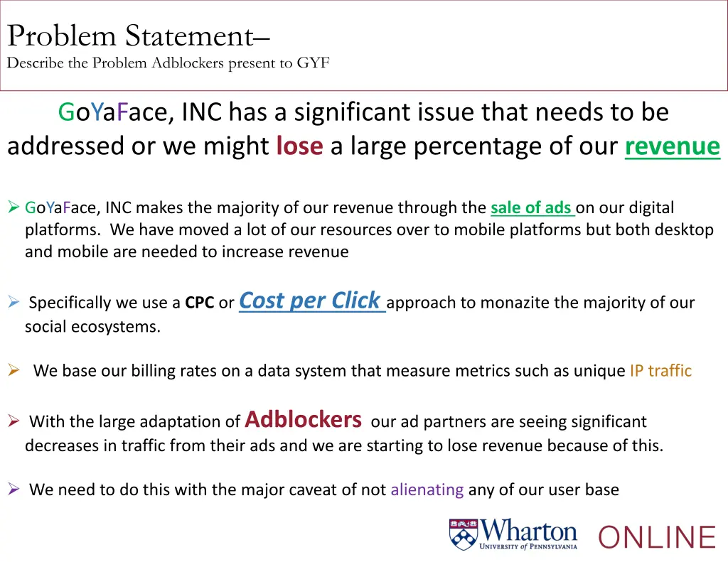 problem statement describe the problem adblockers