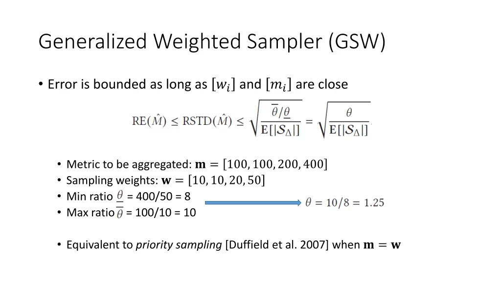 generalized weighted sampler gsw 2