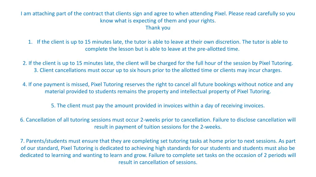 i am attaching part of the contract that clients
