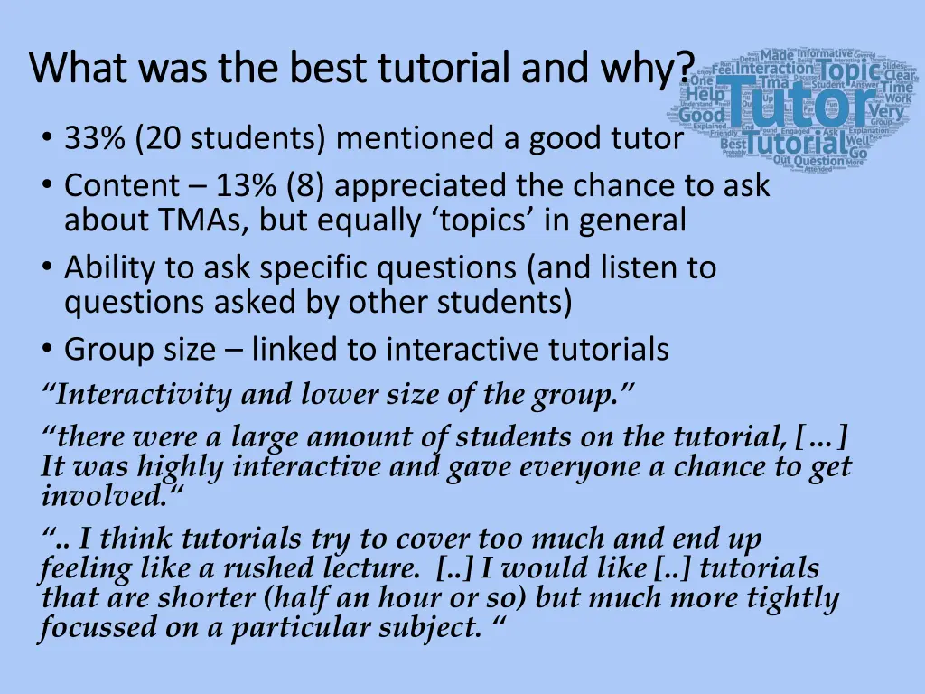 what was the best tutorial and why what