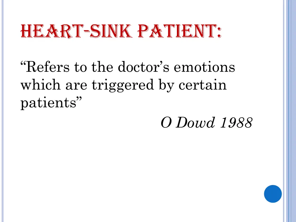 heart sink patient
