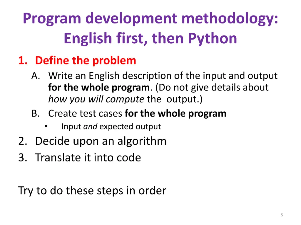 program development methodology english first 1