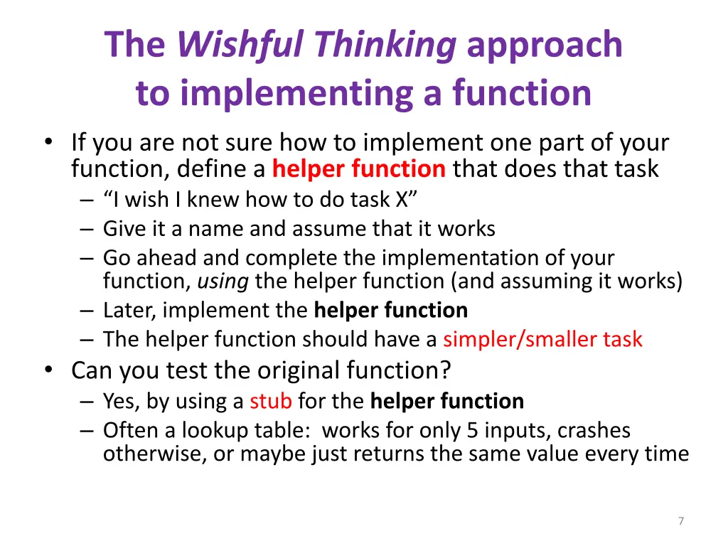 the wishful thinking approach to implementing