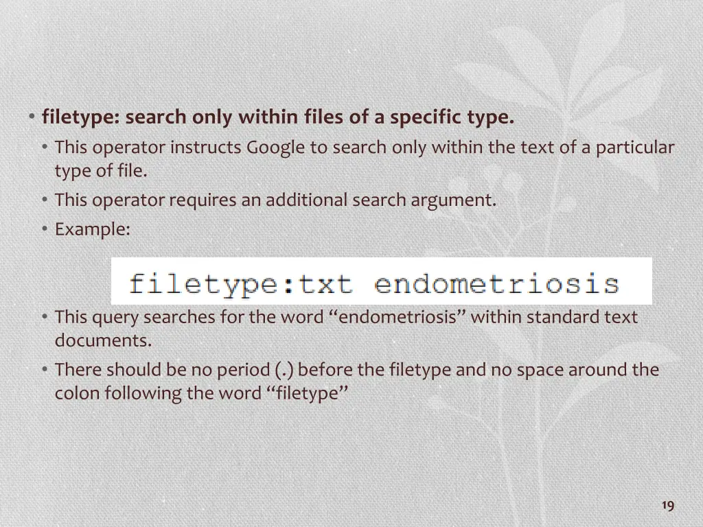 filetype search only within files of a specific