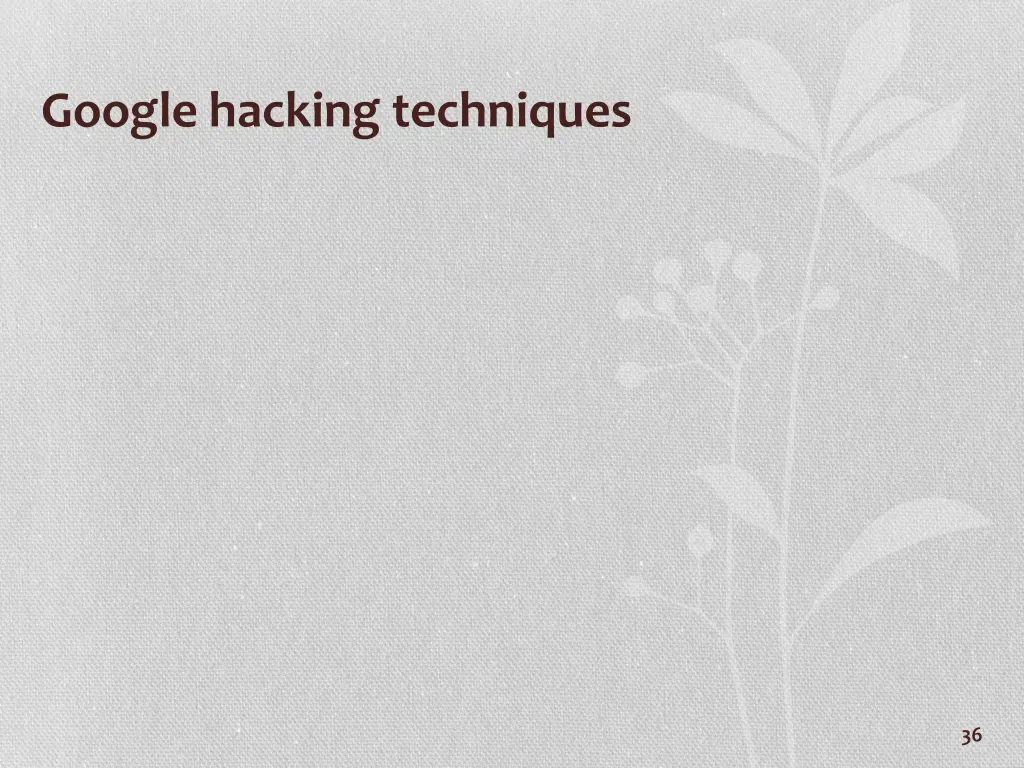 google hacking techniques