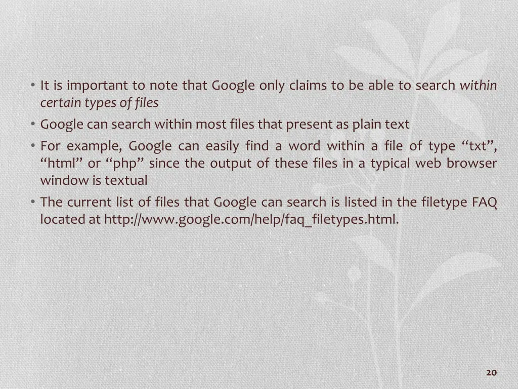 it is important to note that google only claims