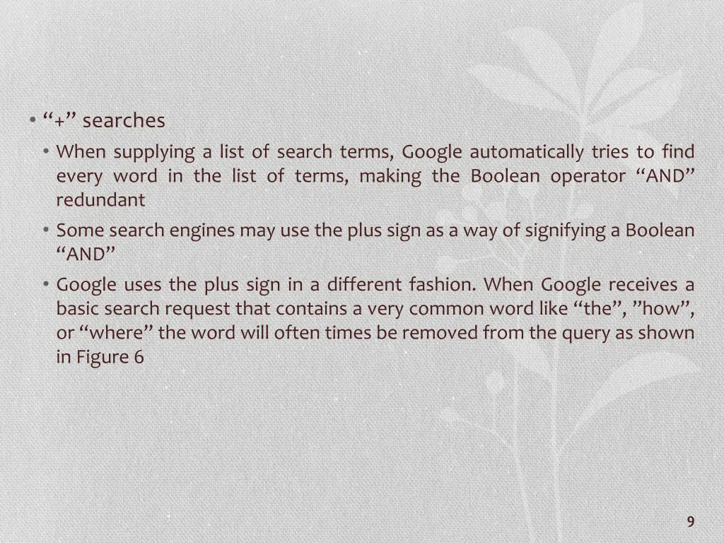 searches when supplying a list of search terms
