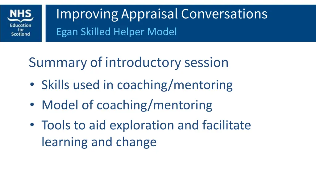 improving appraisal conversations egan skilled 3