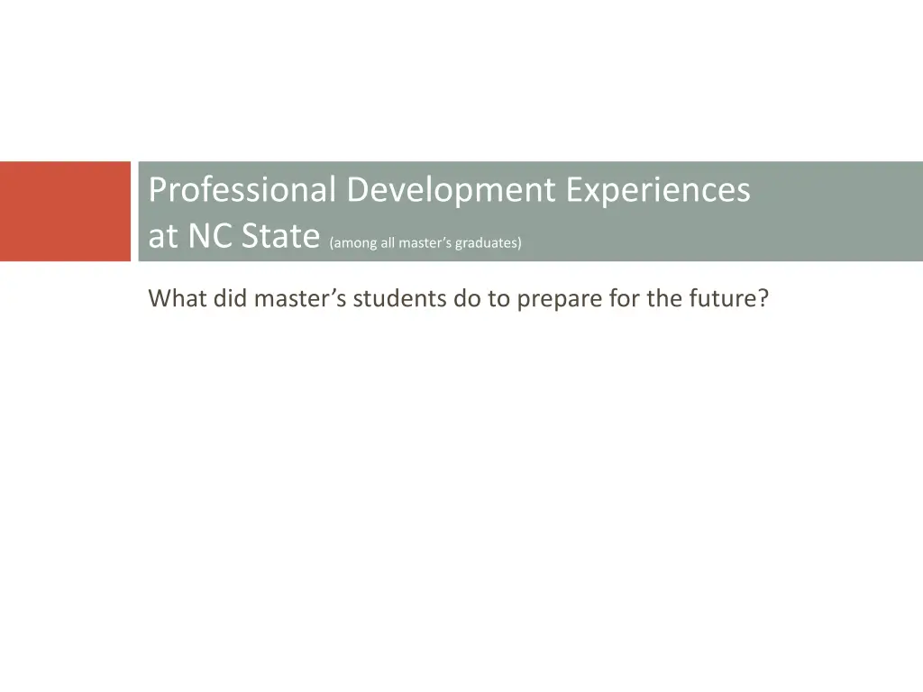 professional development experiences at nc state