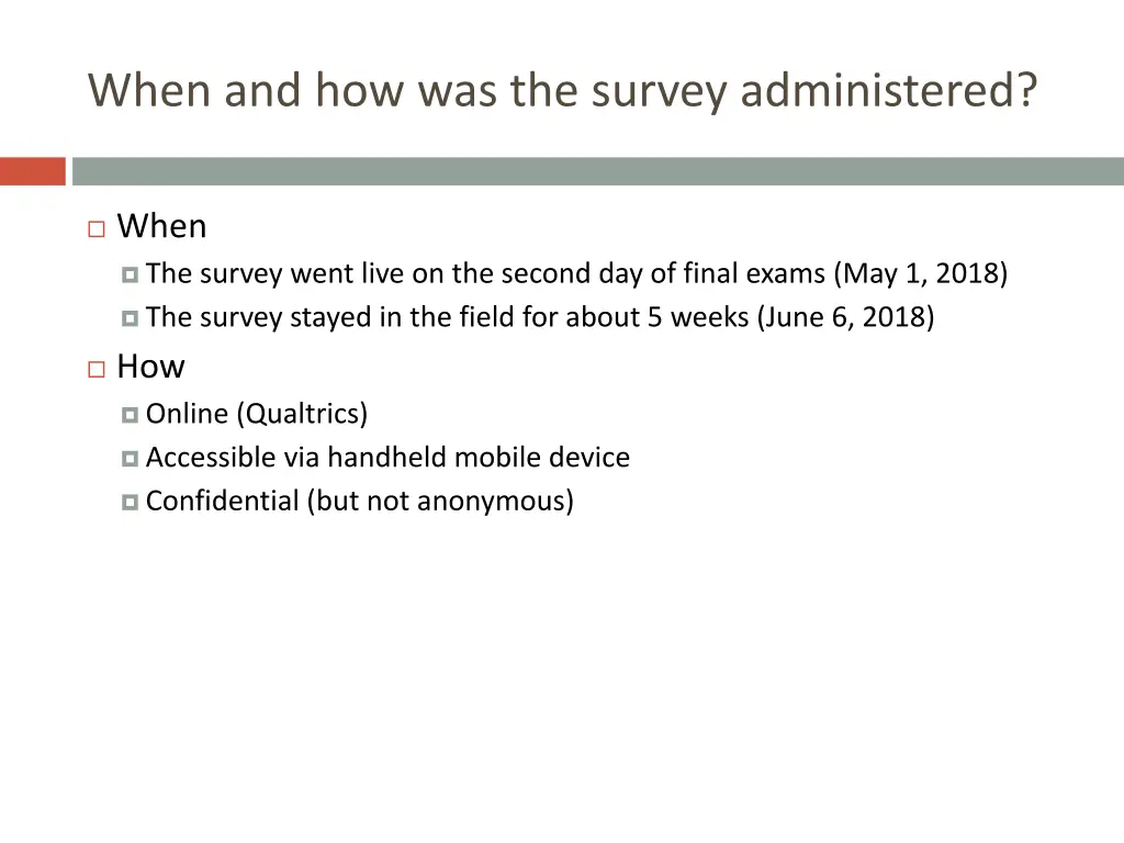 when and how was the survey administered