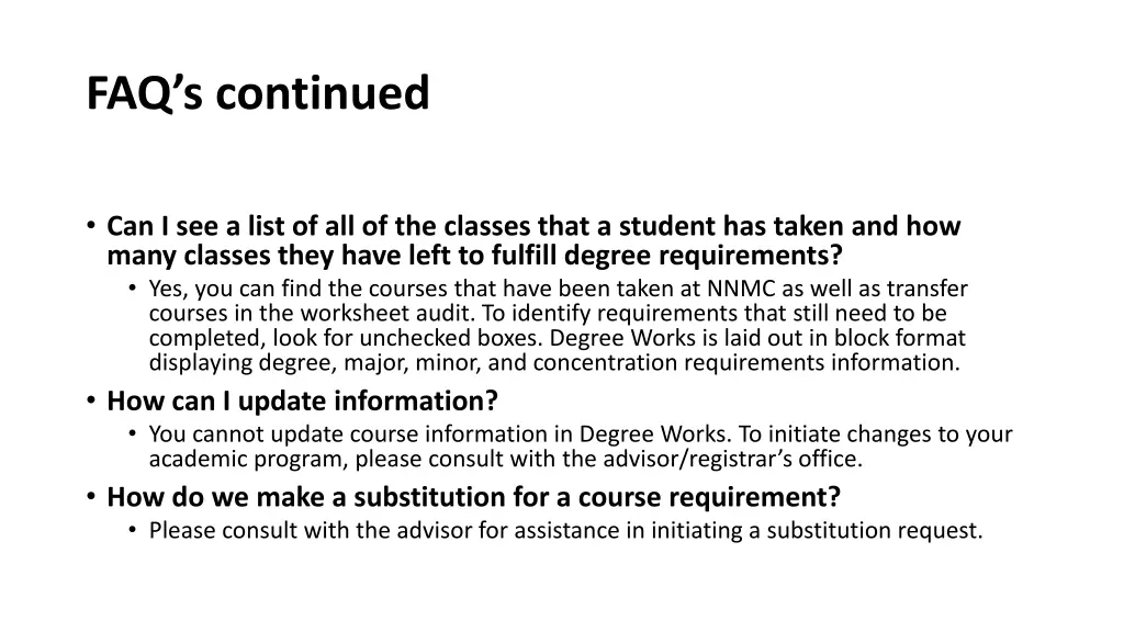 faq s continued