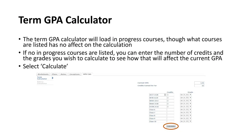 term gpa calculator