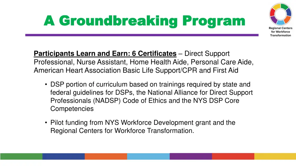 a groundbreaking program a groundbreaking program