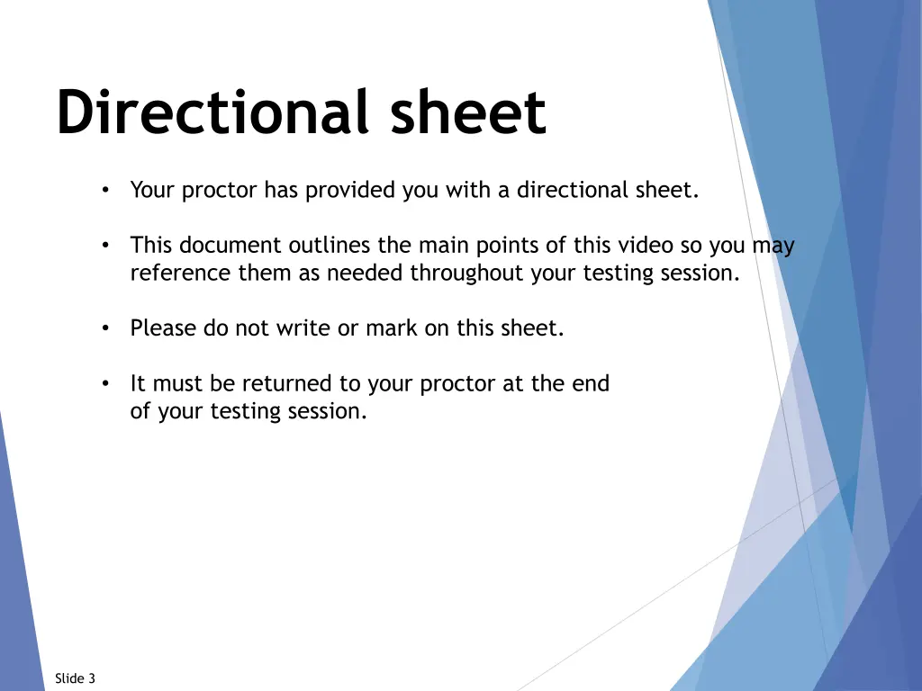 directional sheet
