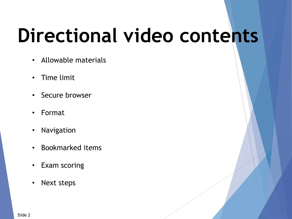directional video contents