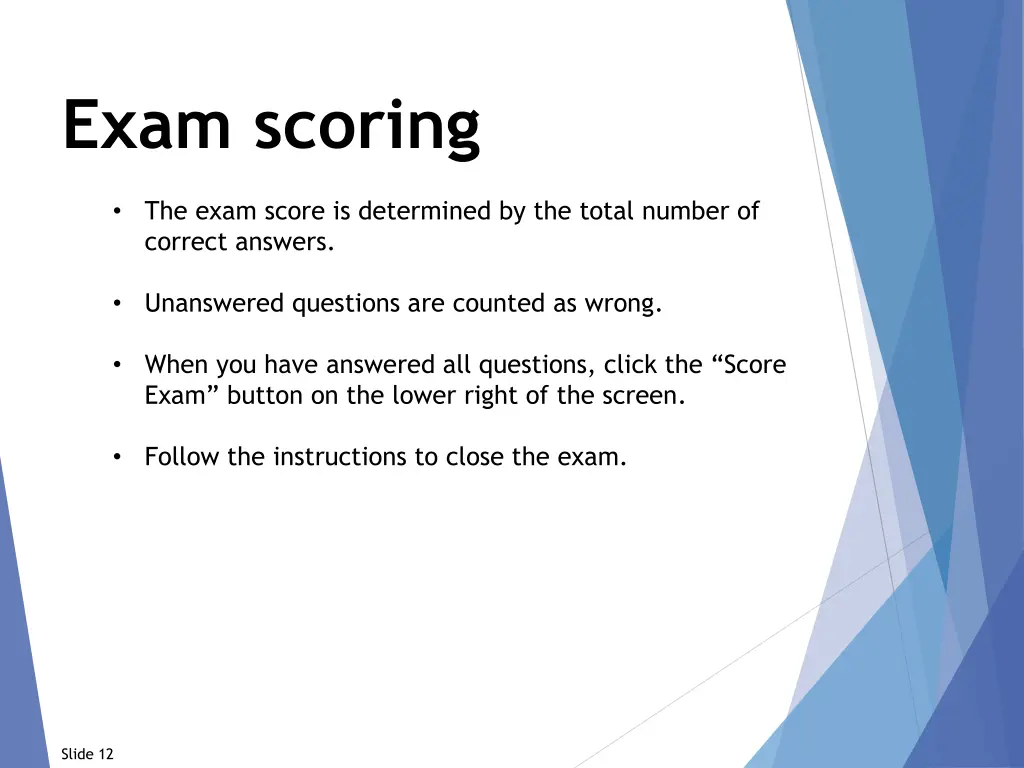 exam scoring