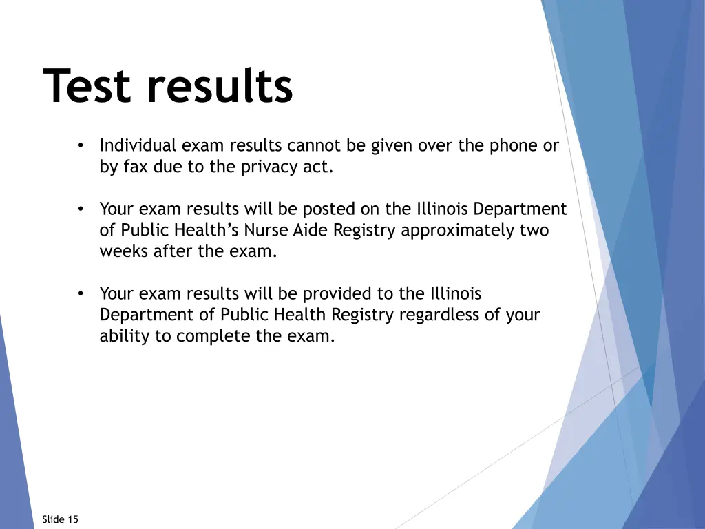 test results 1