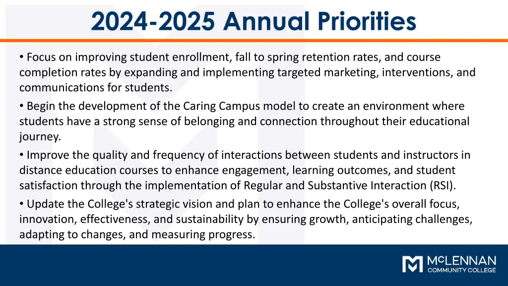 2024 2025 annual priorities