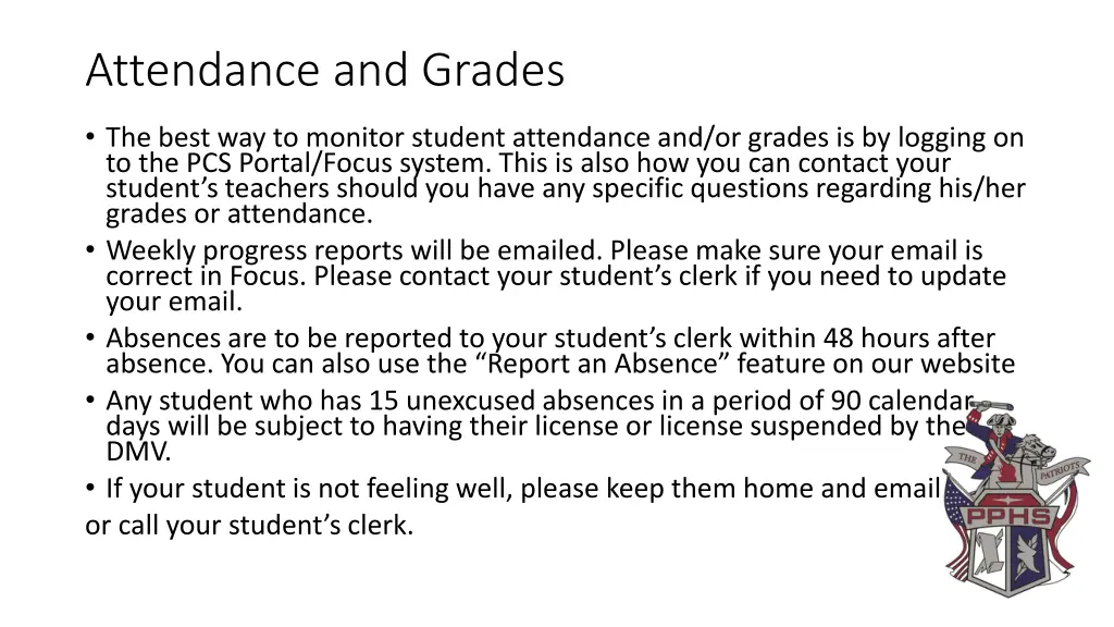 attendance and grades