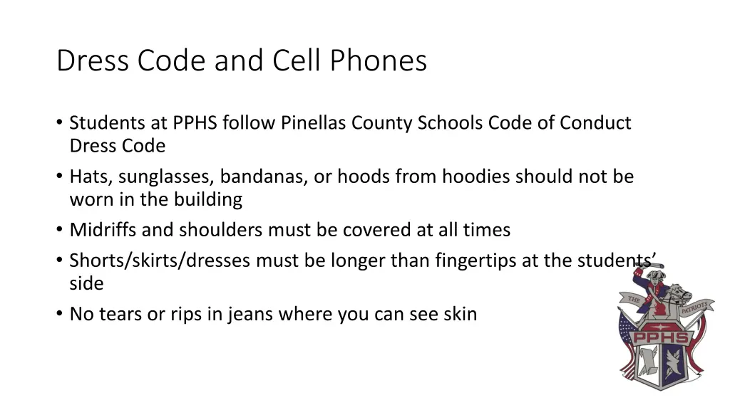 dress code and cell phones