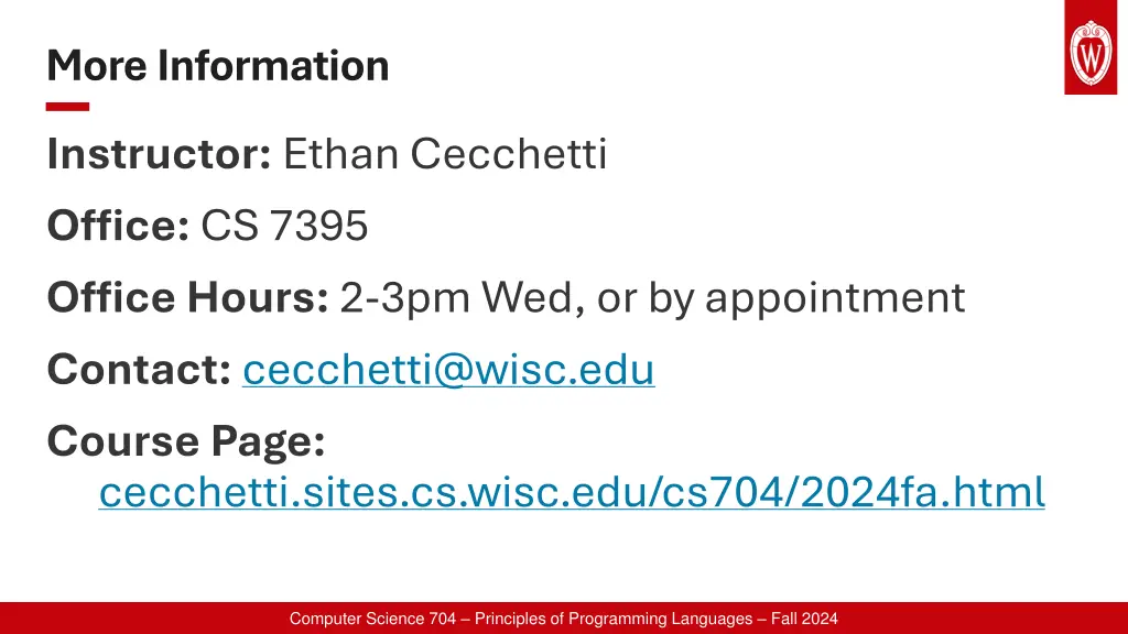 more information