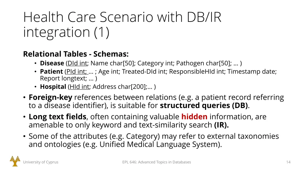 health care scenario with db ir integration 1