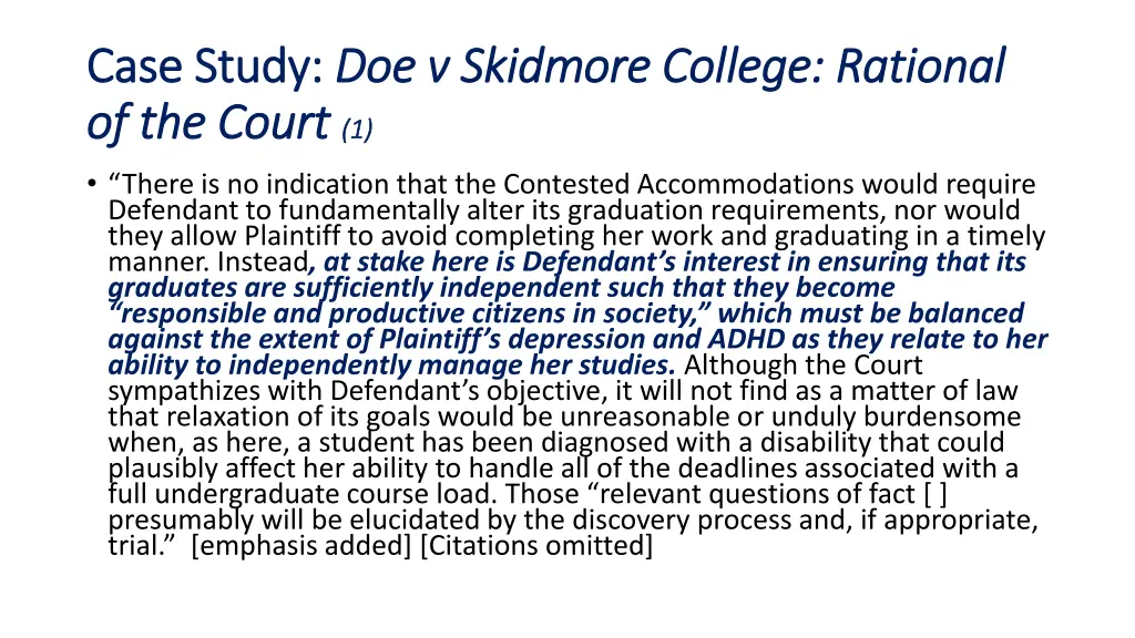 case study case study doe v skidmore college 1