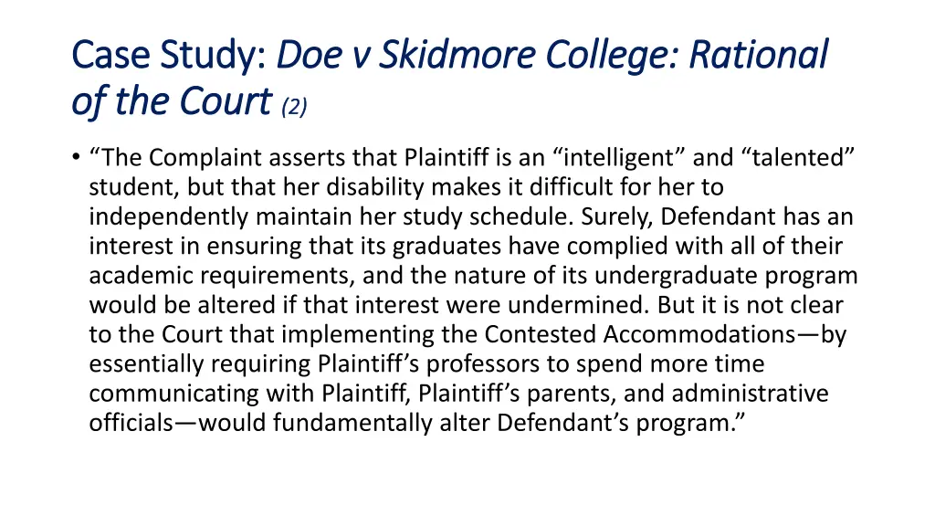 case study case study doe v skidmore college 2