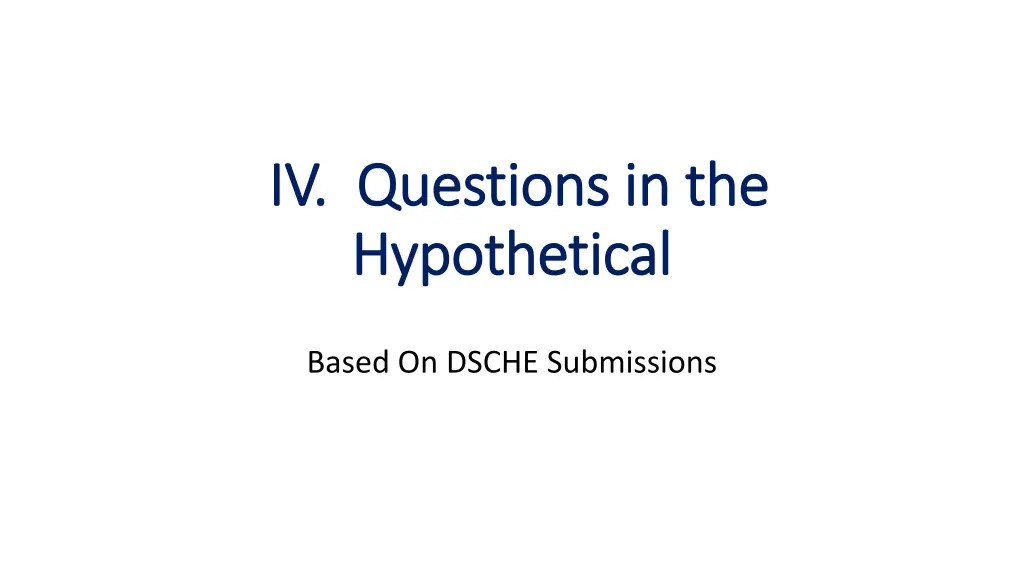 iv questions in the iv questions