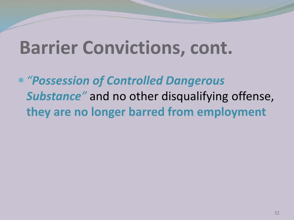 barrier convictions cont 1