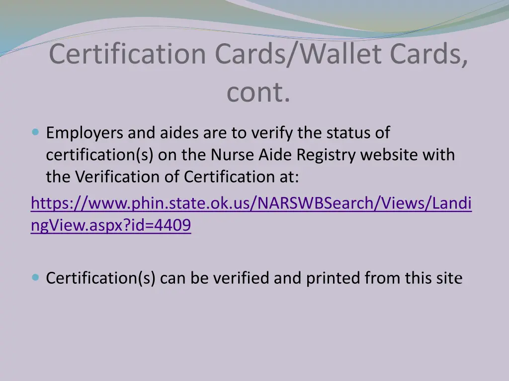 certification cards wallet cards cont