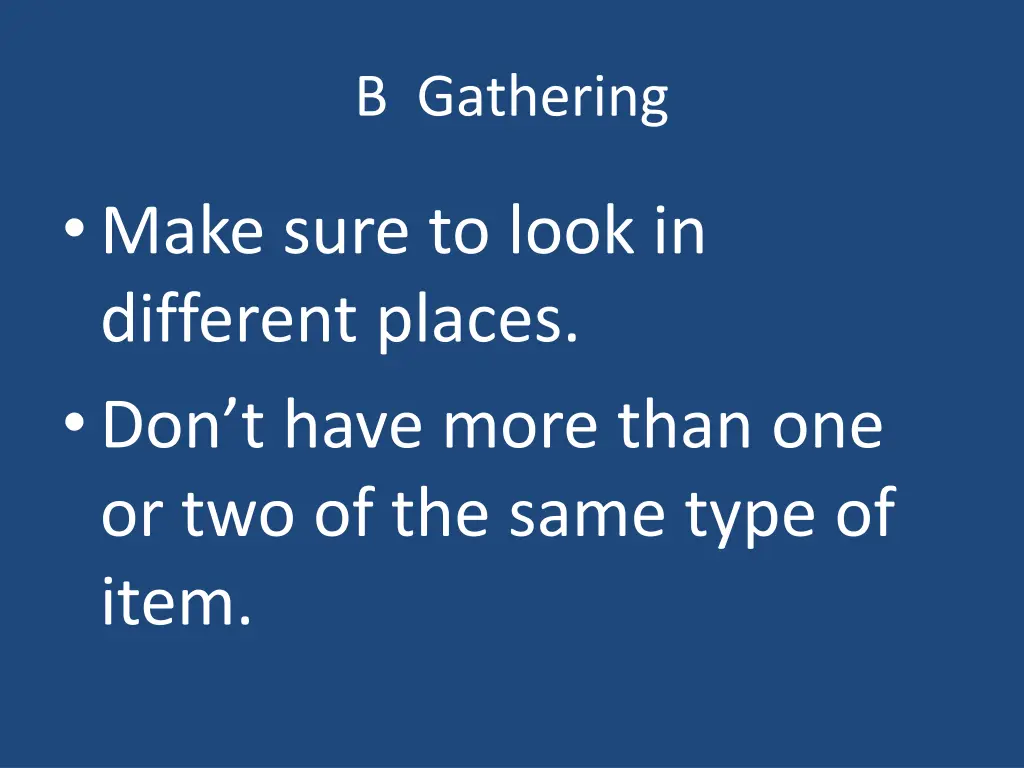 b gathering