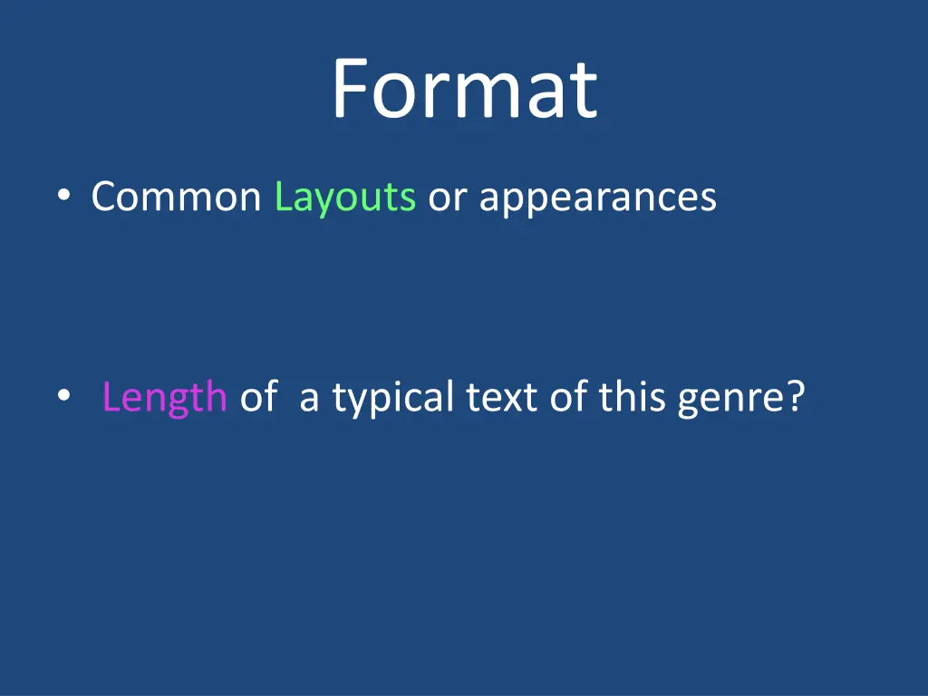 format
