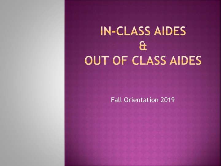in class aides out of class aides