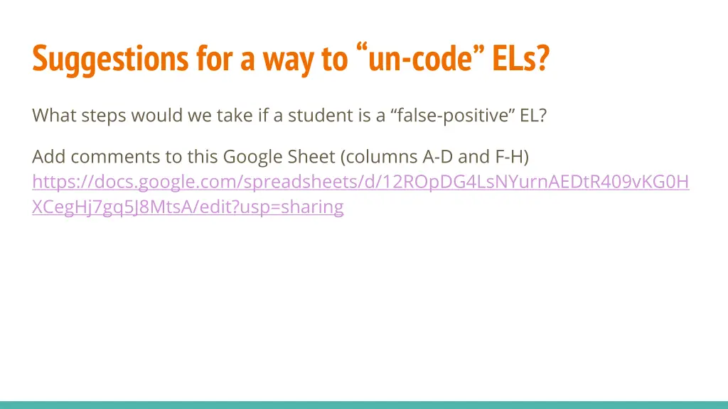 suggestions for a way to un code els