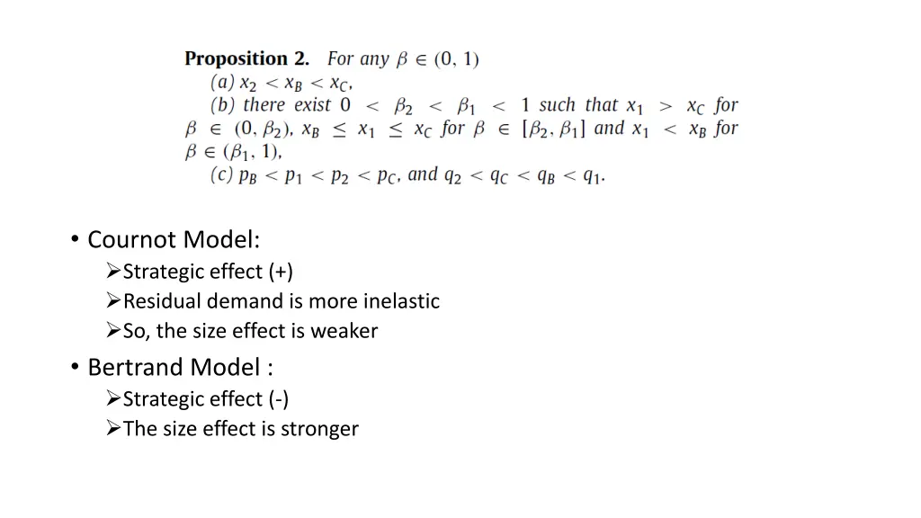 cournot model strategic effect residual demand