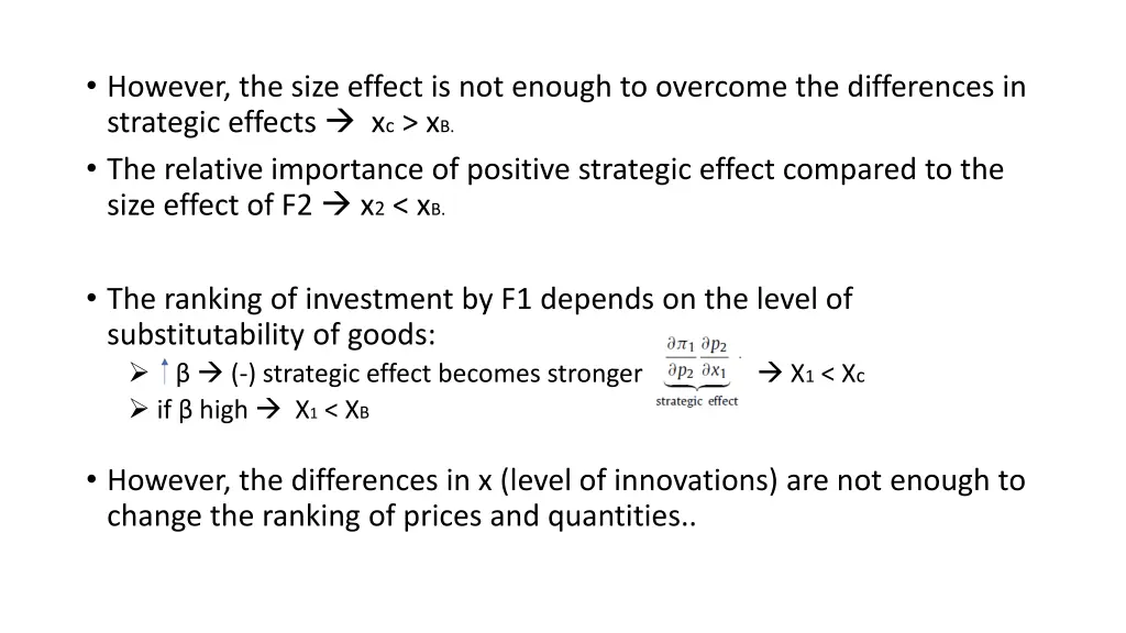 however the size effect is not enough to overcome