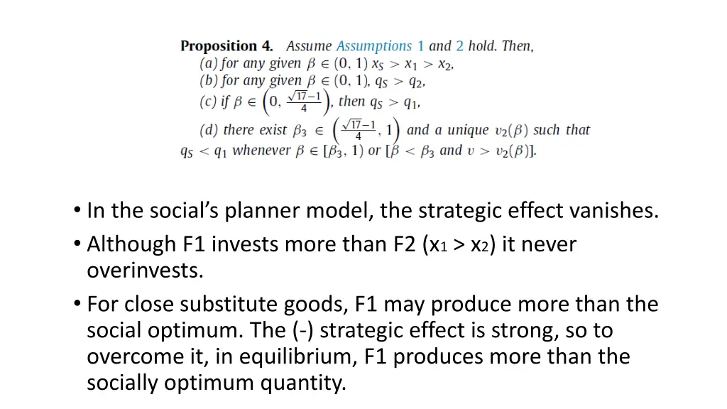 in the social s planner model the strategic