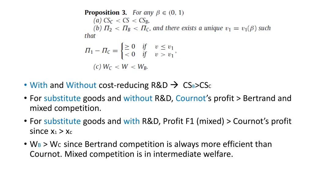 with and without cost reducing