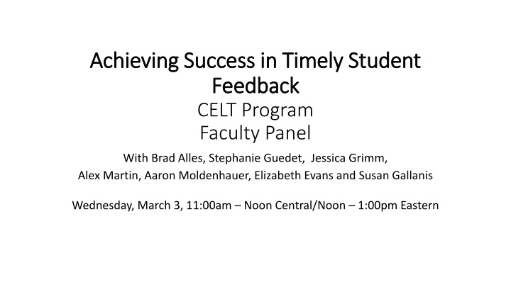 achieving success in timely student achieving