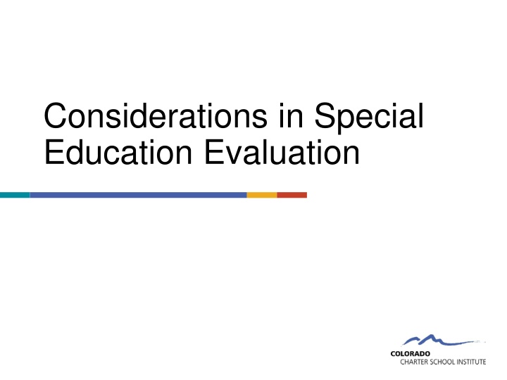 considerations in special education evaluation